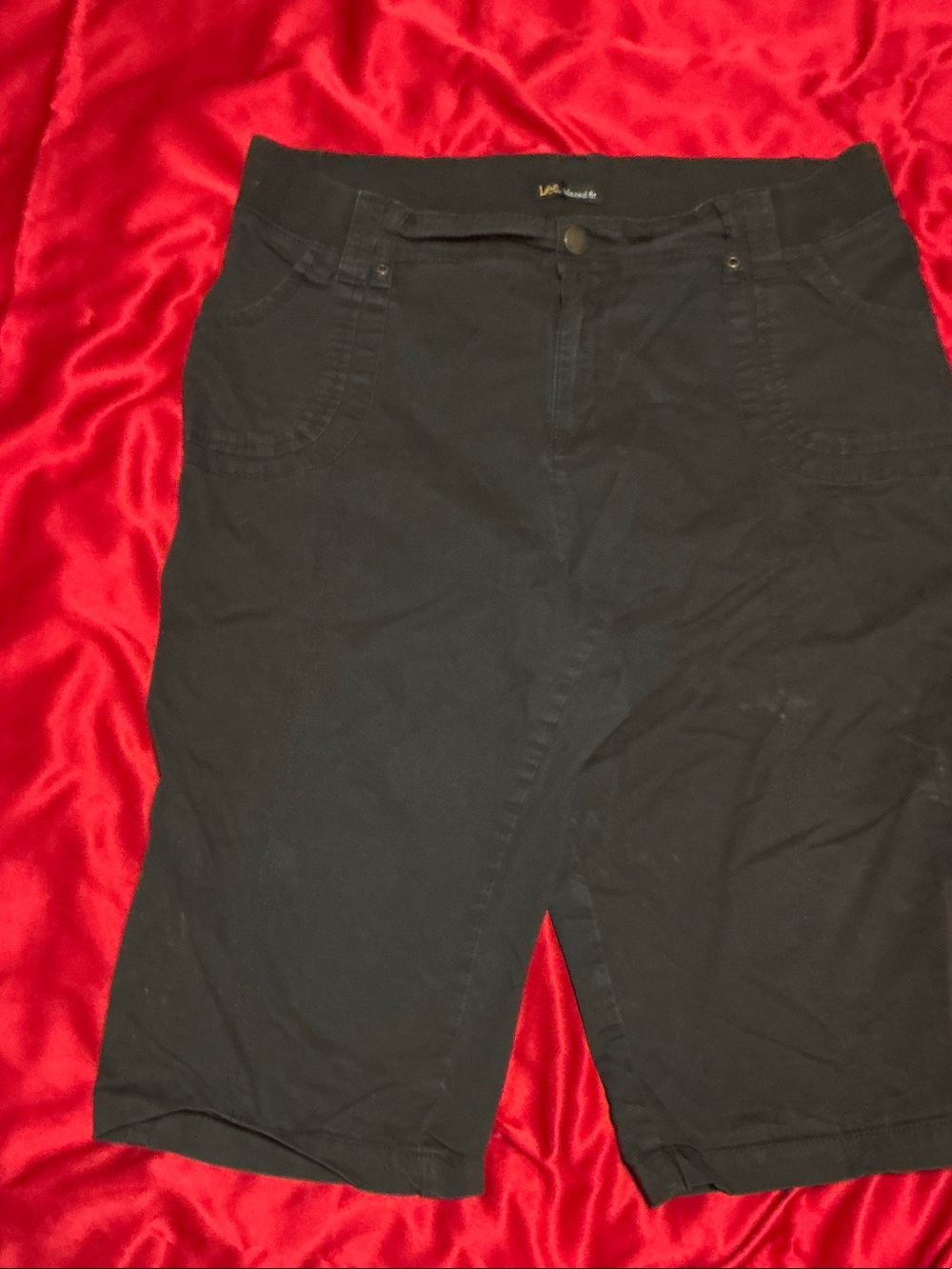 Lee Women’s Black Capris Stretch Knee-Length Pants